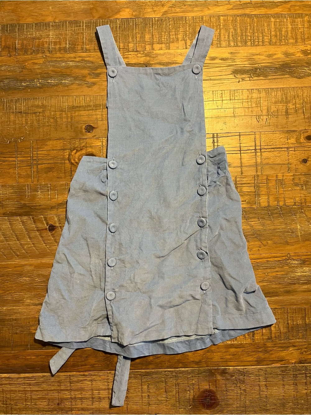 bella bliss light blue button-front corduroy dress